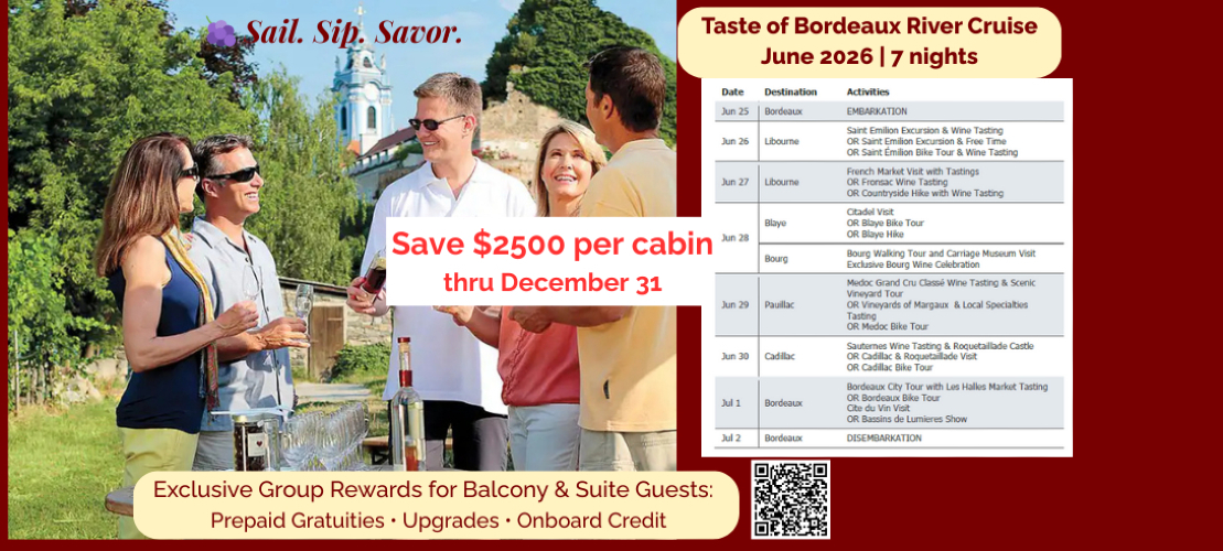 Join our Group Wine Cruise in France!